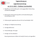 Tagesordnung der Jugendversammlung am 19.11.2022