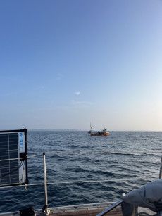 Crewfoto nach erfolgreicher Biskaya Überquerung | Foto: Clara