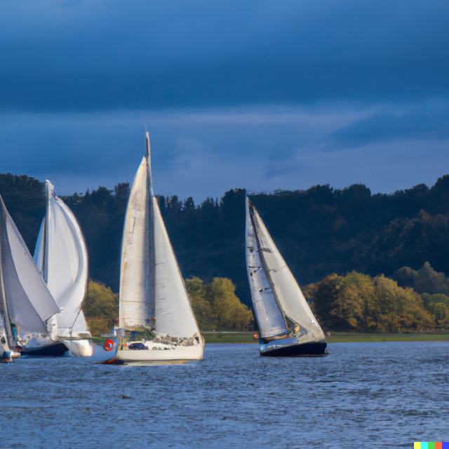 Segelboote bei einem Herbsttörn | Foto: DALL-E