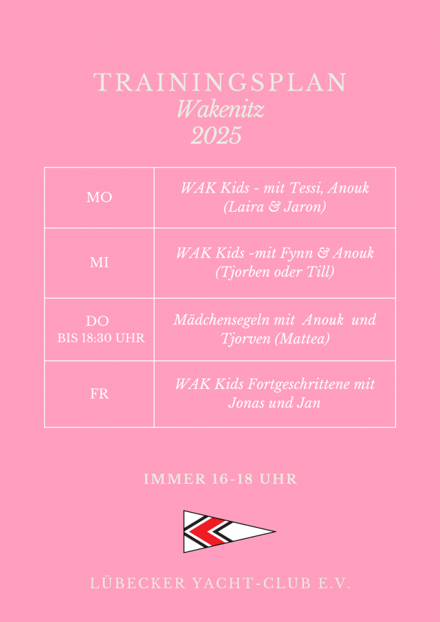 Trainingsplan WAK 2025 | Foto: LYC