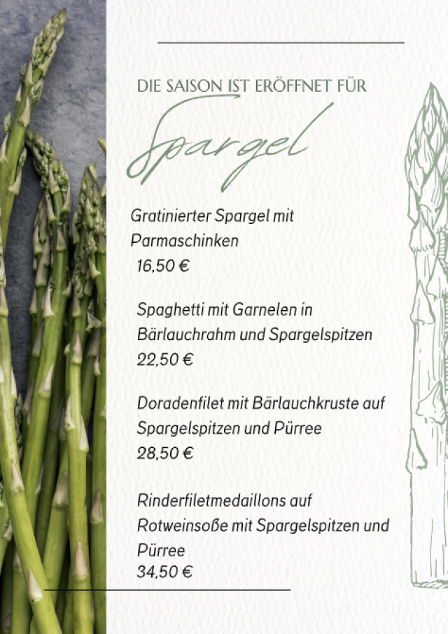 Spargelmenü | Foto: Restaurant in LYC