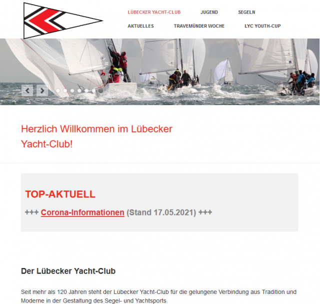 Screenshot der Webseite des LYC