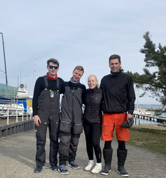 Linus, Claas, Linn und Bosse zum Ostertraining in Kiel | Foto: LW